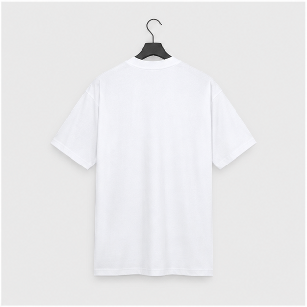 Men's Heavyweight T Shirts ?C Cotton Short Sleeve Crew Neck Plain Tee Top Tshirts Regular-Big Tall Size S-10X - back view